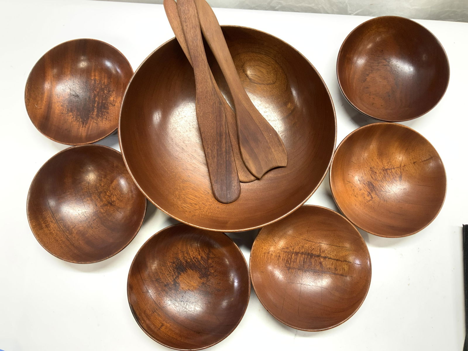 G. Keeper Teak Salad Bowl & Flatware Set 10 (1 of 6)