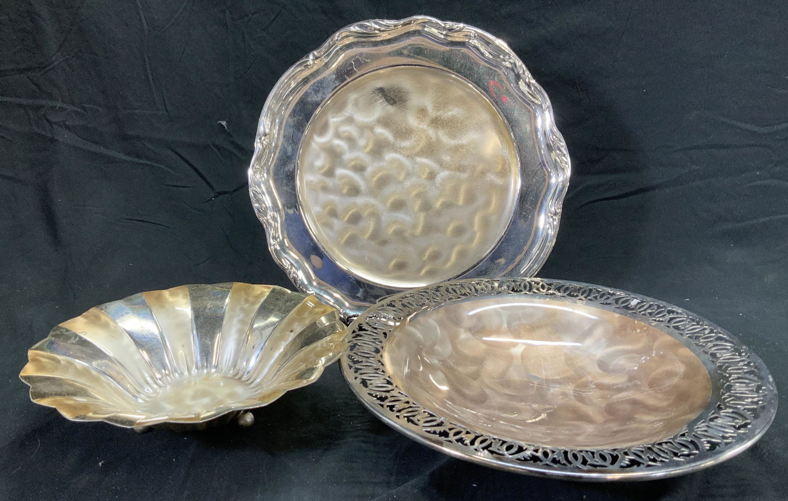 Lot 3 Silver Plated Footed Bowls & Tray (1 of 7)