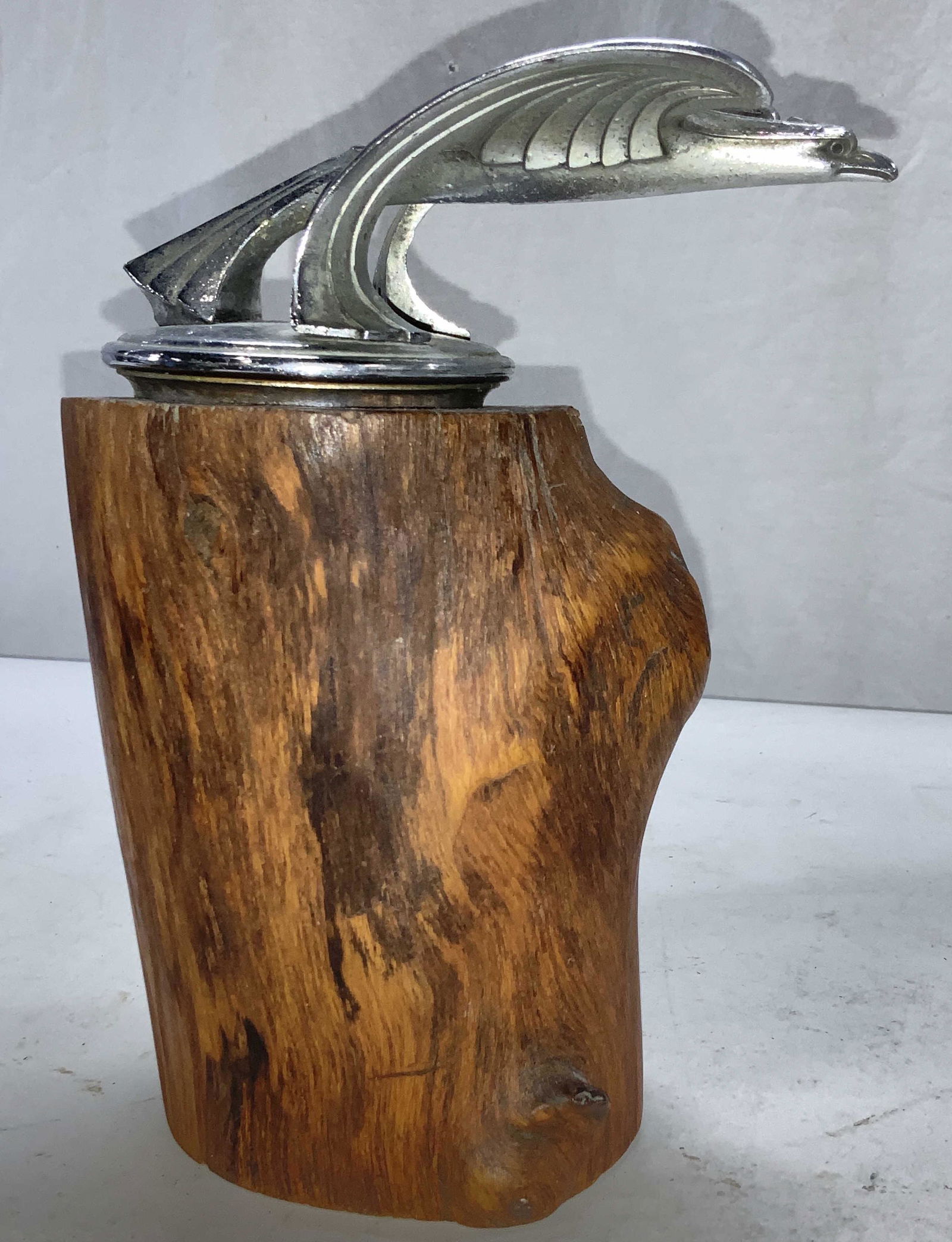 1920s Chevrolet Eagle Hood Ornament on Trunk Base (1 of 6)