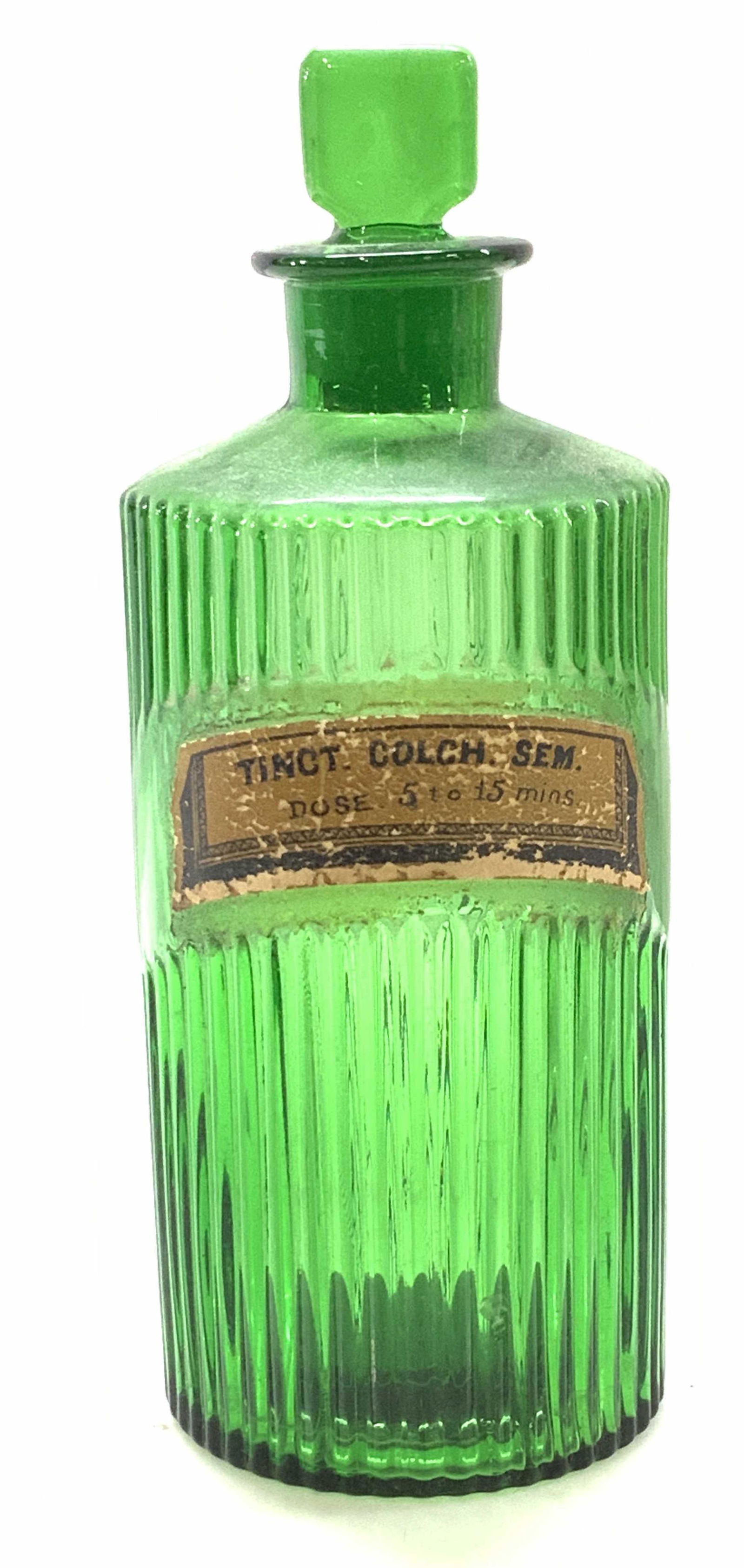Emerald Green Antique Tincture Apothecary Bottle (1 of 6)