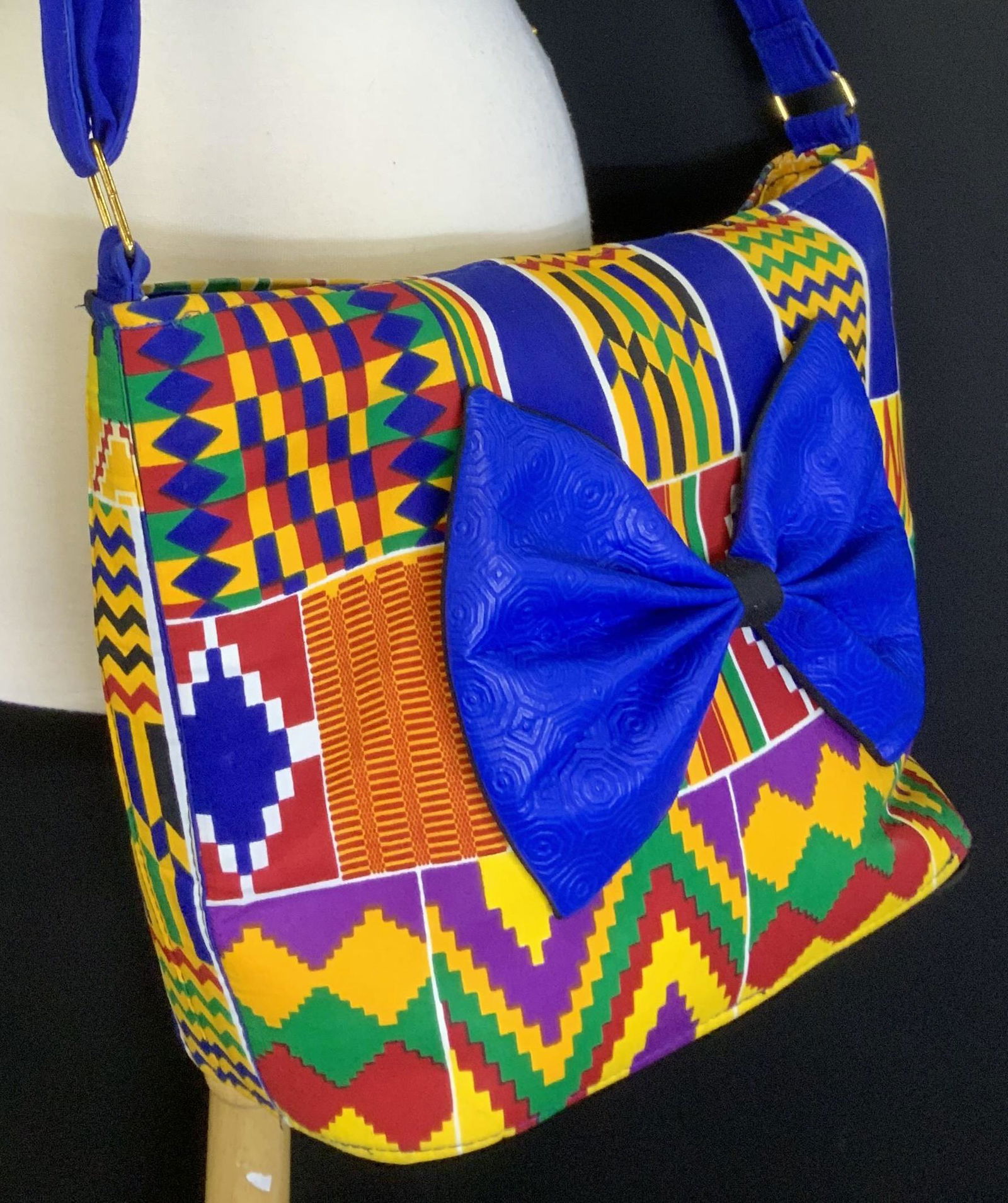 Hand Crafted Ankara Print Crossbody Bag, New (1 of 9)