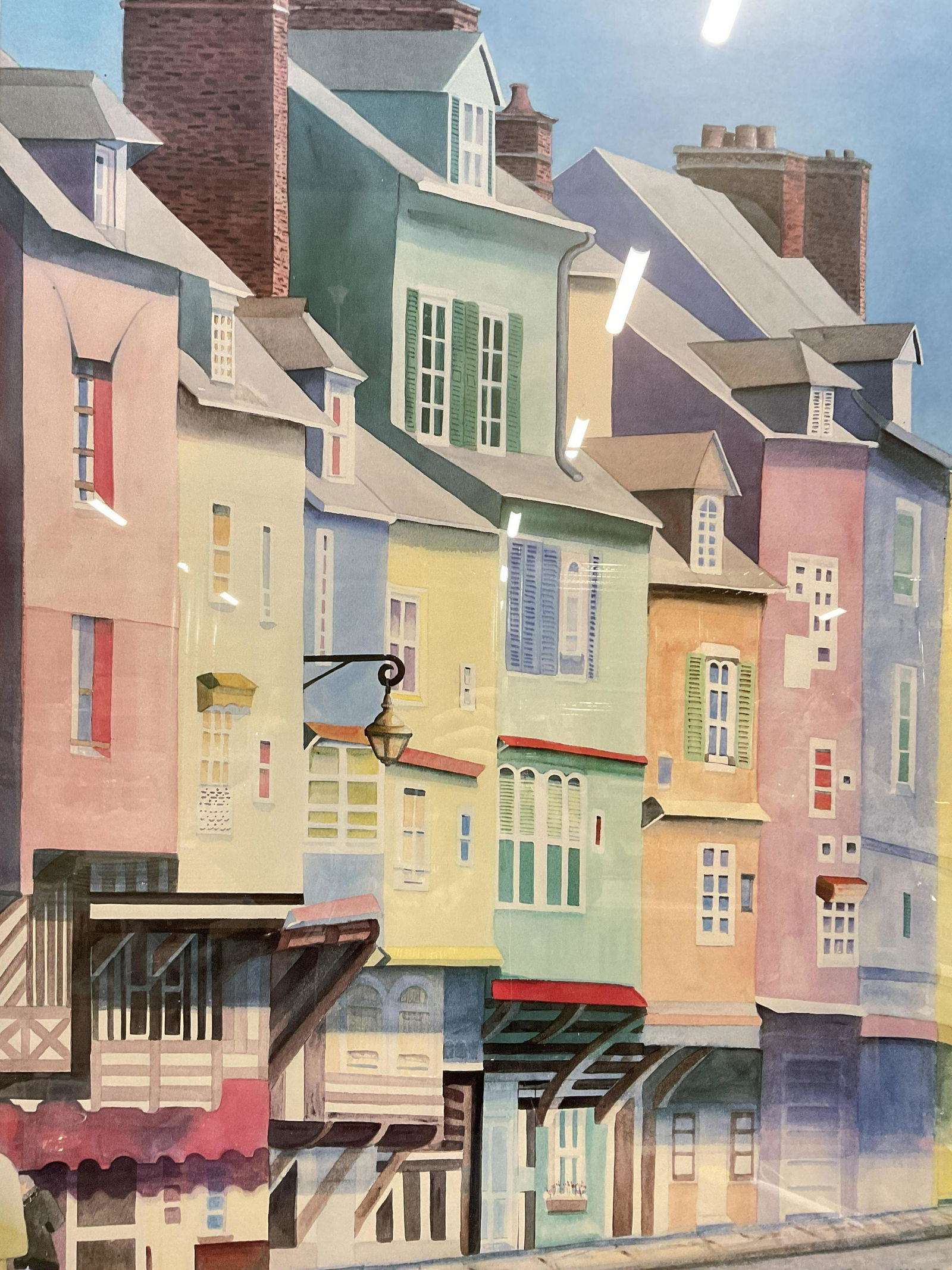 FRMD Honfleur Quai Lithograph, E. Horowitz (1 of 8)
