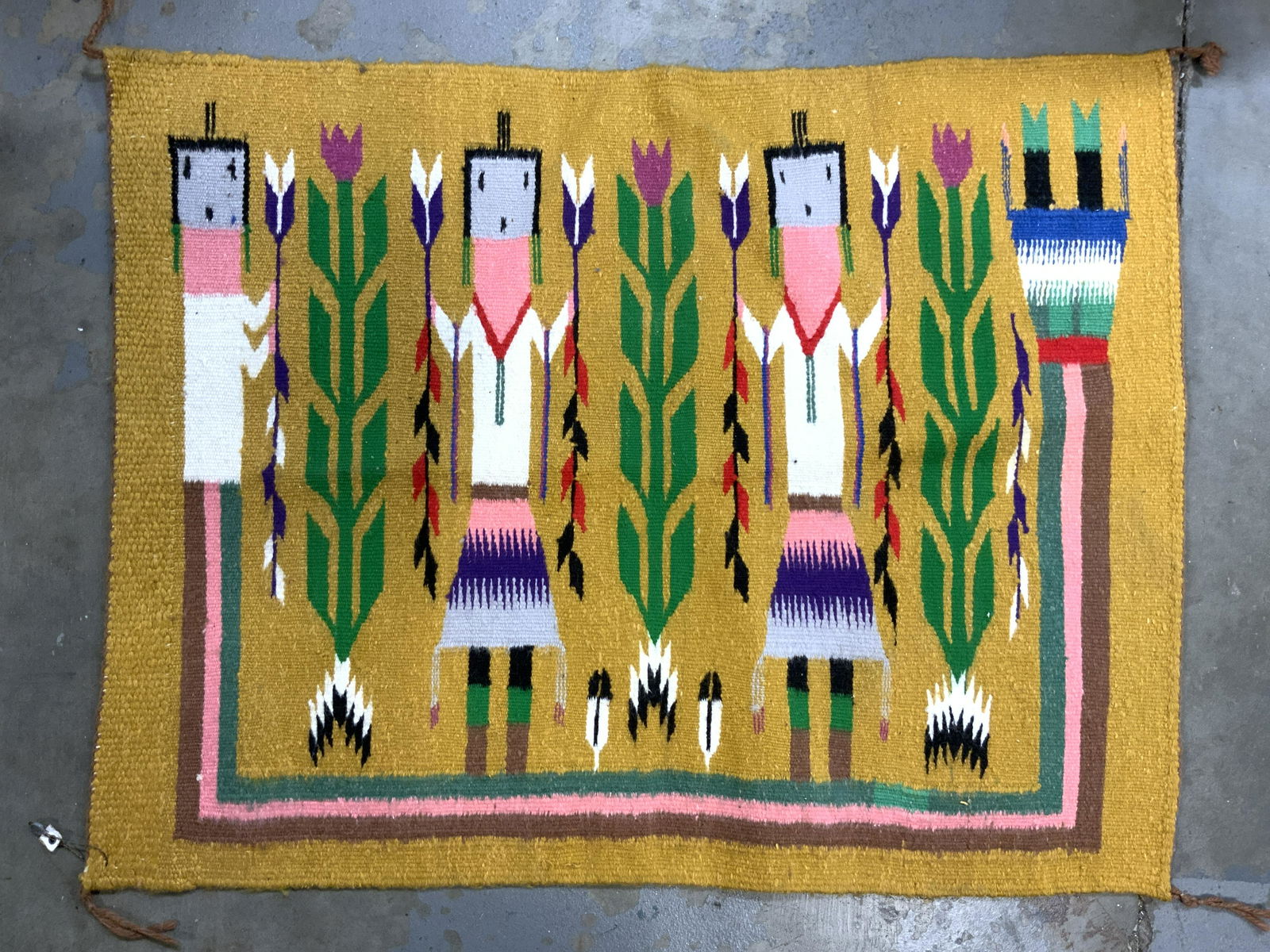 Handmade Wool Navajo Tribal Rug (1 of 7)