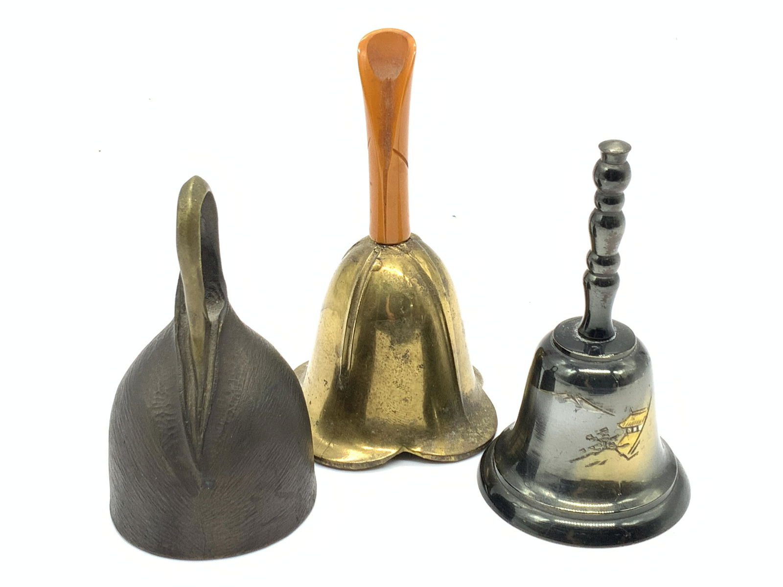 3 Assorted Metal Hand Bells (1 of 9)