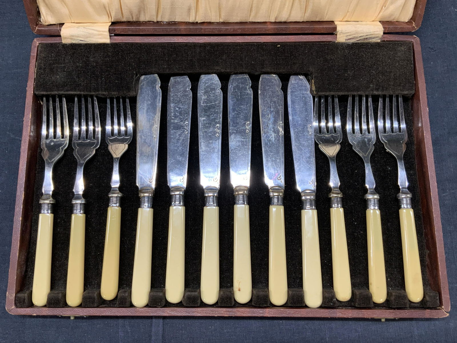 Set 12 Silver Plate & Sterling Antique Flatware (1 of 9)