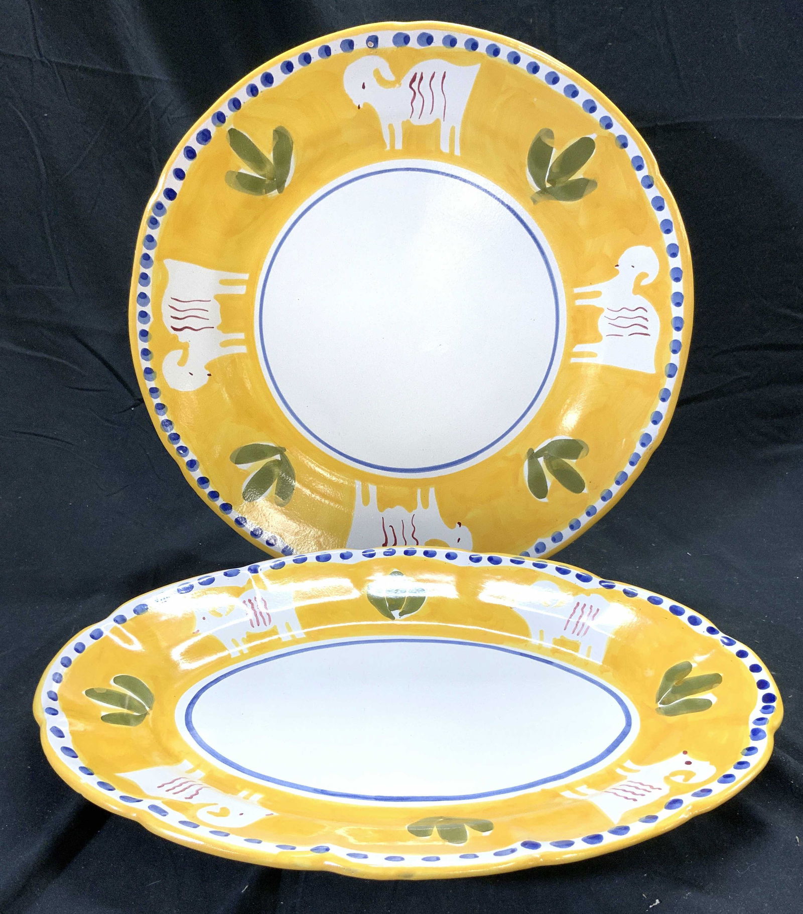 SOLIMENE VIETRI Lot 2 Ceramic Serving Dishes ITALY (1 of 7)