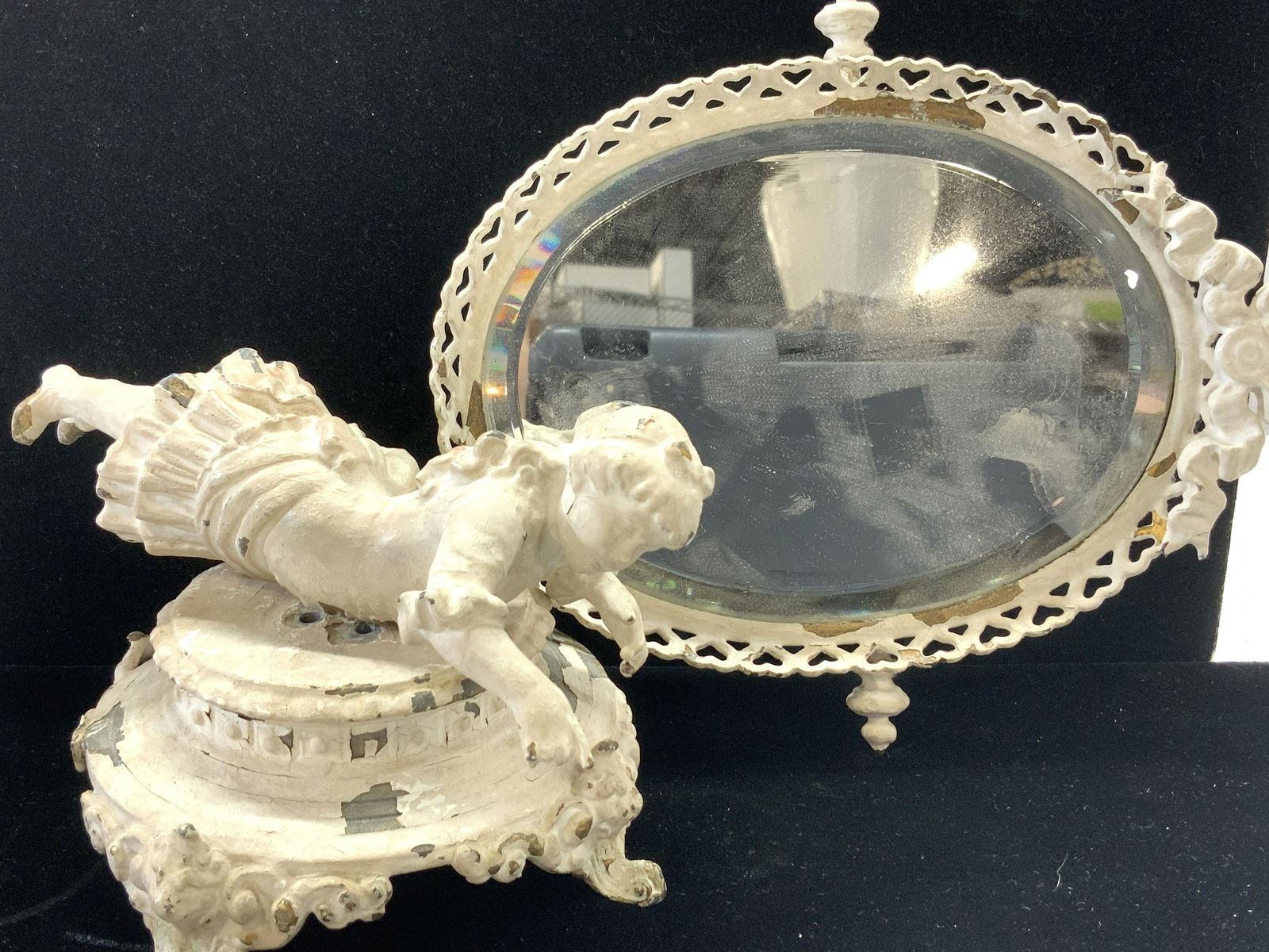 French Beveled Vanity Mirror Sculpture, 3 pcs (1 of 11)