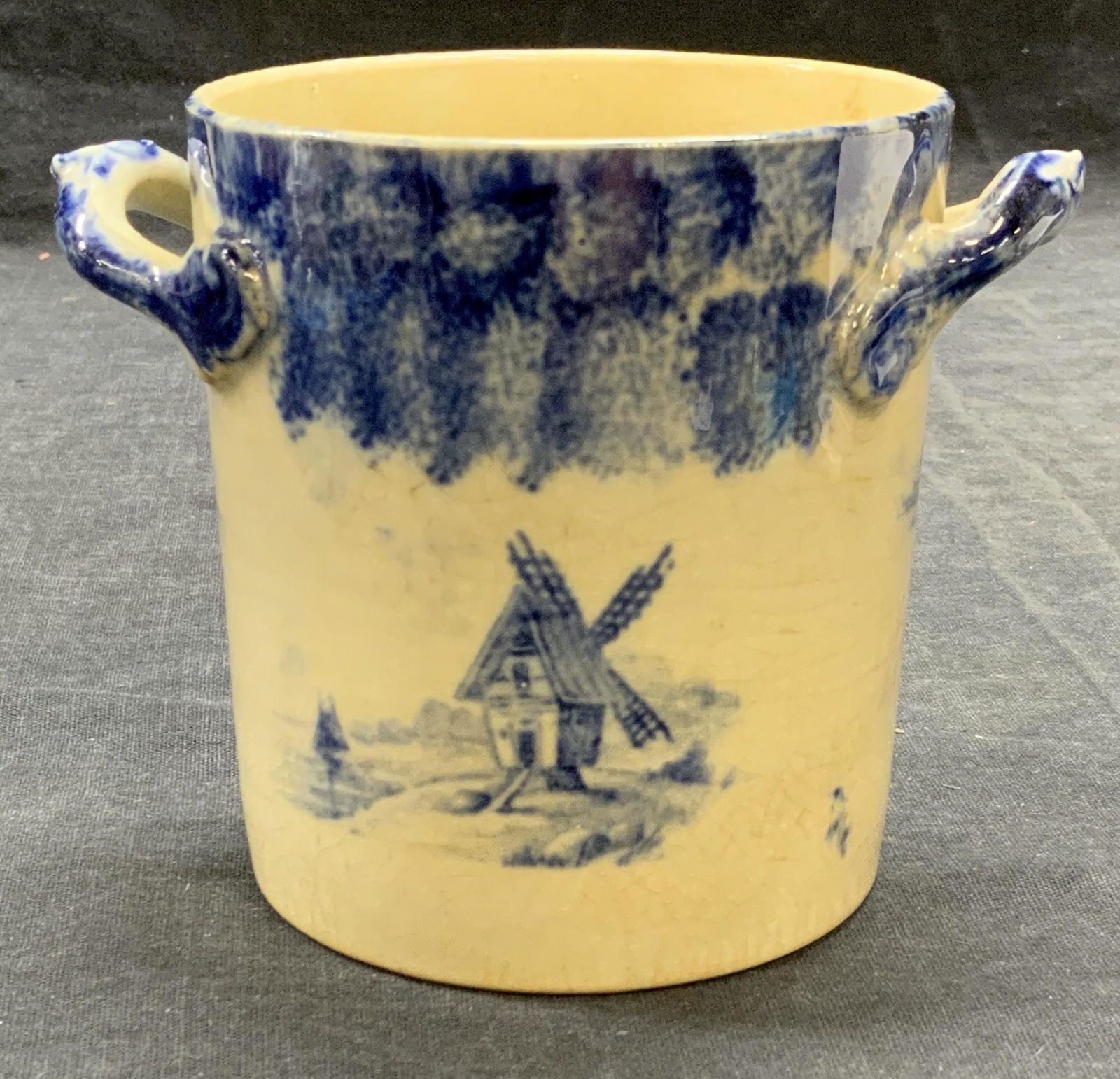 Antique Trademarked Ceramic Milk Crock Jar (1 of 7)