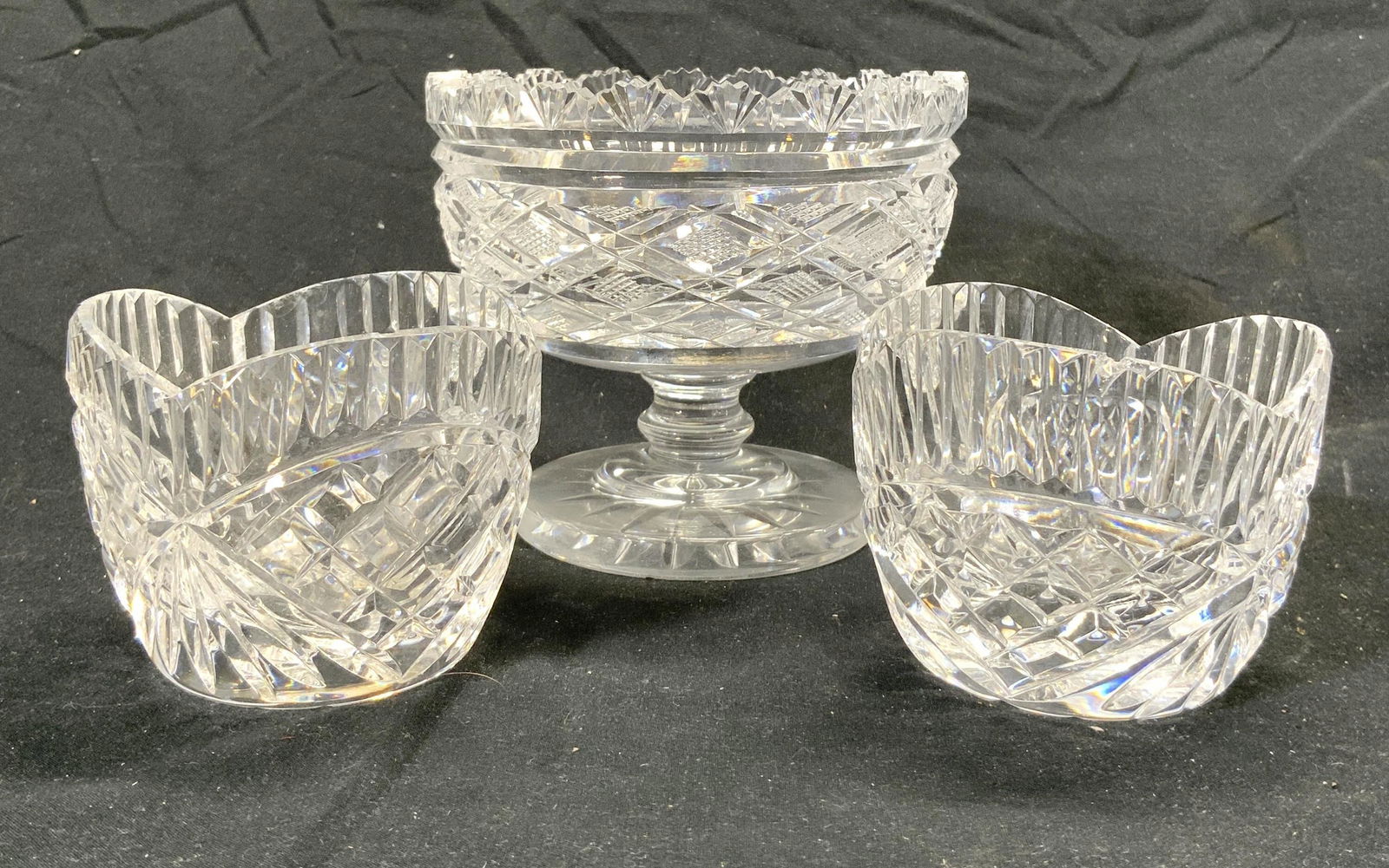 WATERFORD Lot 3 Cut Crystal Vessels (1 of 7)