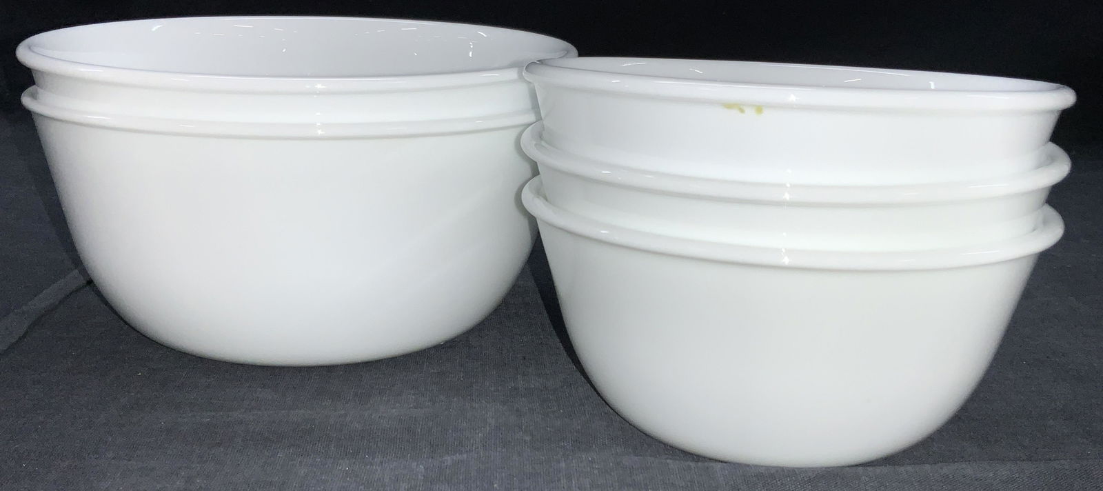 Set 5 Corelle White Glass Bowls (1 of 6)