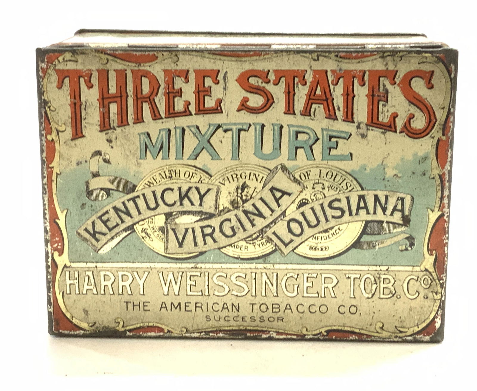 Collectible Three States Mixture Tobacco Tin Box (1 of 7)