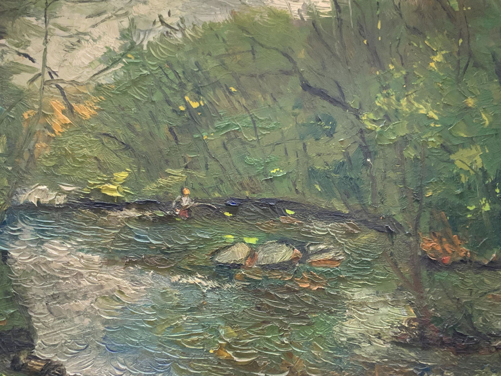 Signed King Impressionist Landscape Oil Painting (1 of 9)