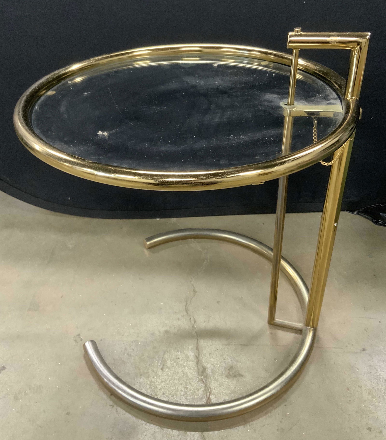 Eileen Gray Style Vintage MCM Brass Tn Side Table (1 of 11)