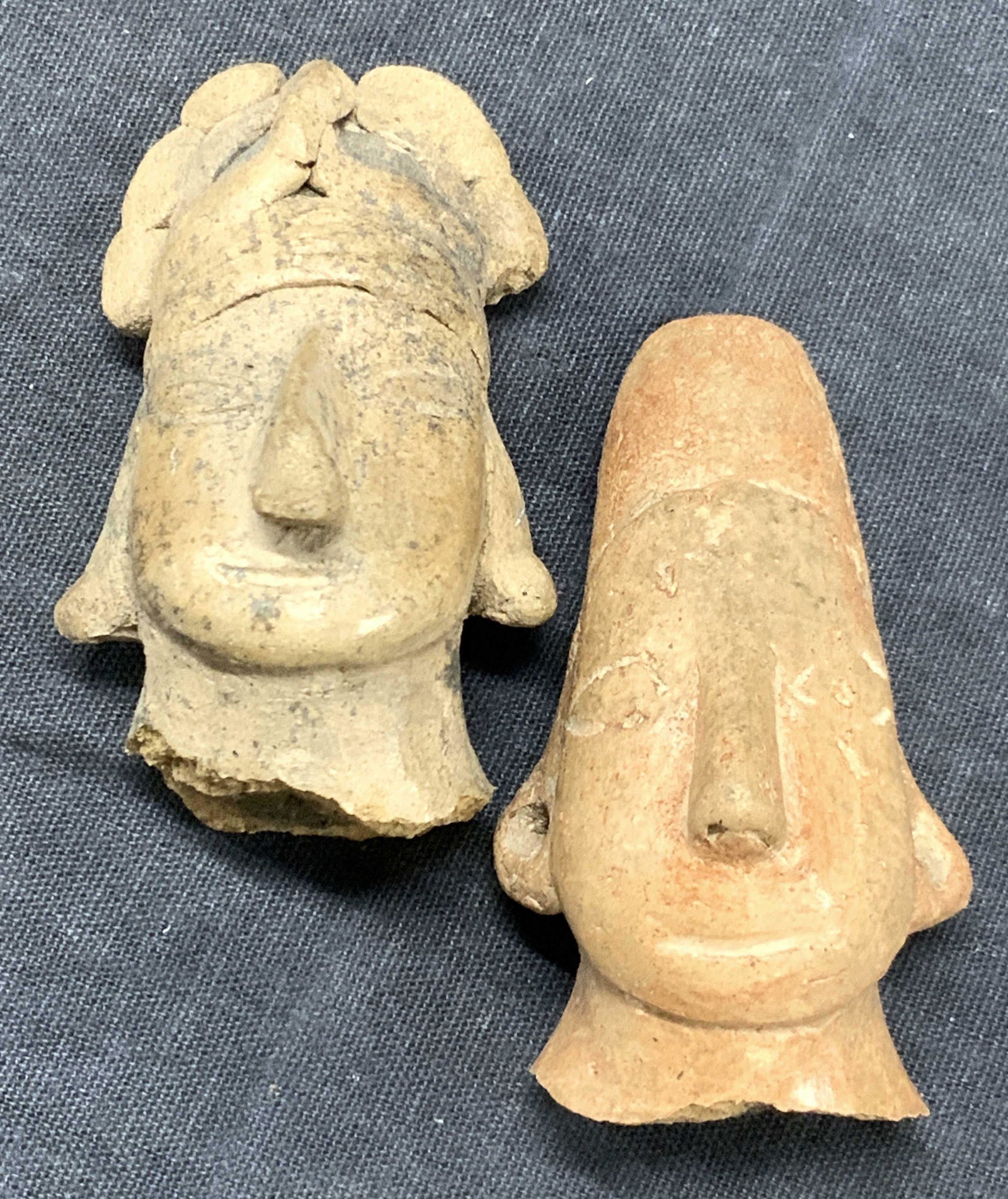 2 Vintage Hand Crafted Clay Sculpture Heads (1 of 10)