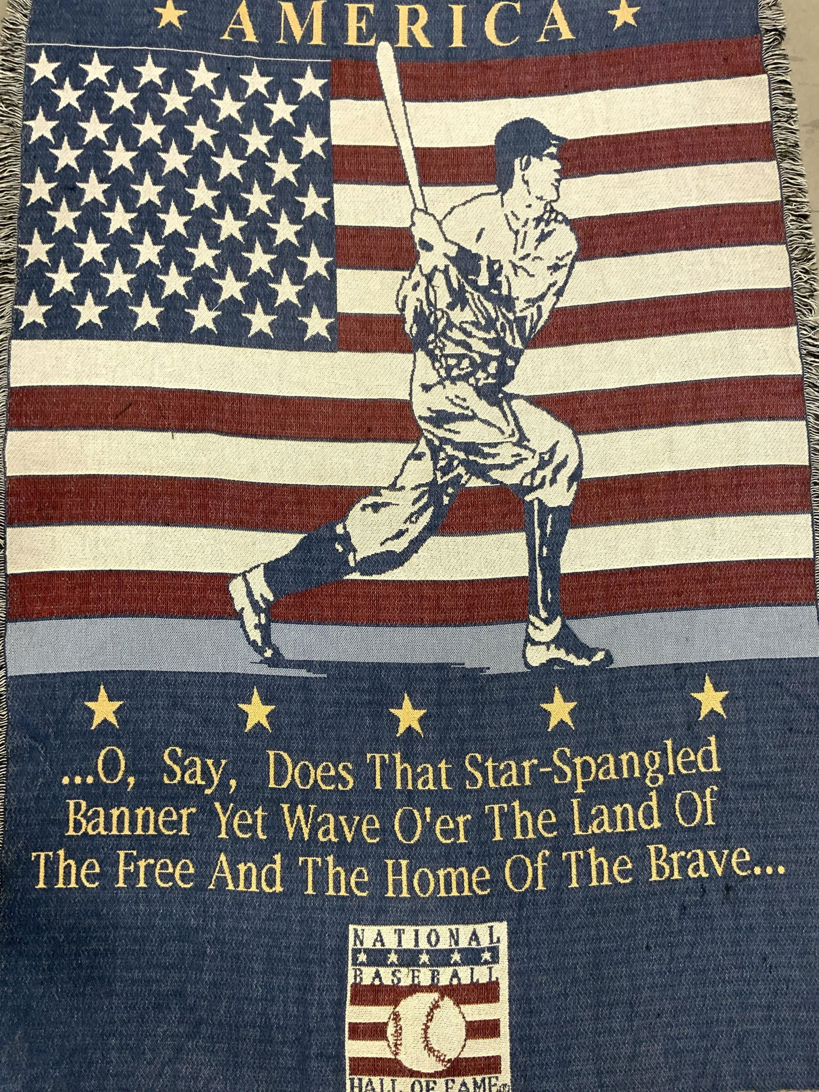 NATIONAL BASEBALL HALL OF FAME Woven Wool Blanket (1 of 8)
