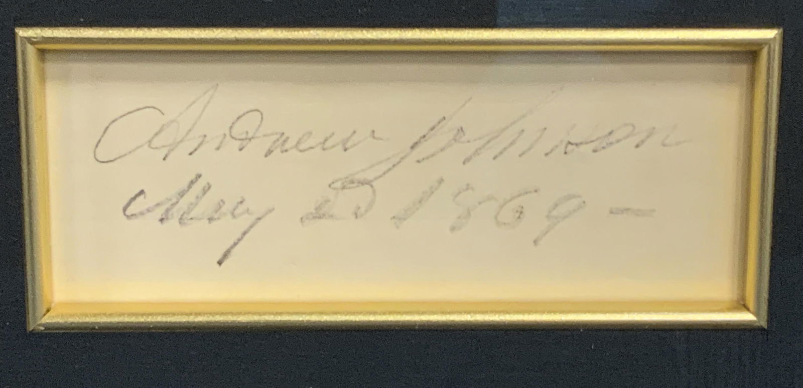 Andrew Johnson Signature, May 20, 1869 (1 of 6)