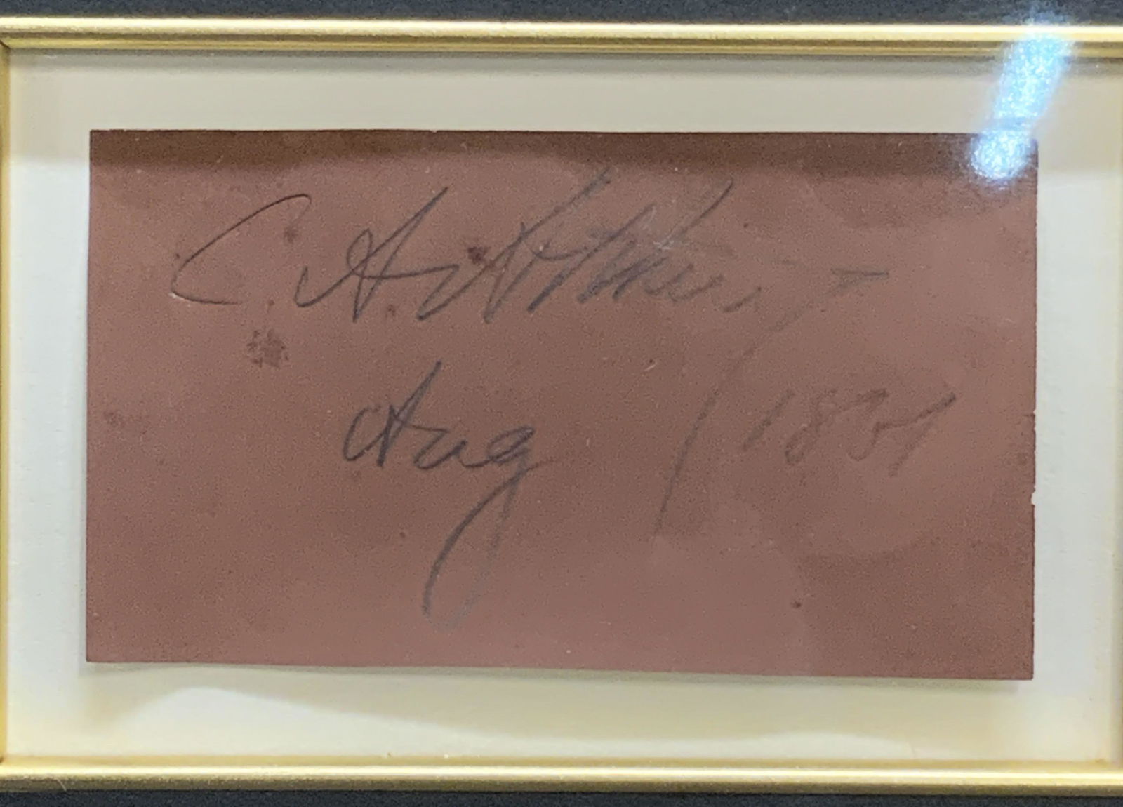 Framed Chester A. Arthur Signature, 1867 (1 of 6)