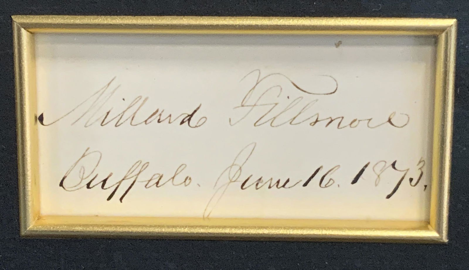 Framed Millard Fillmore Signed Card, 1873 (1 of 6)