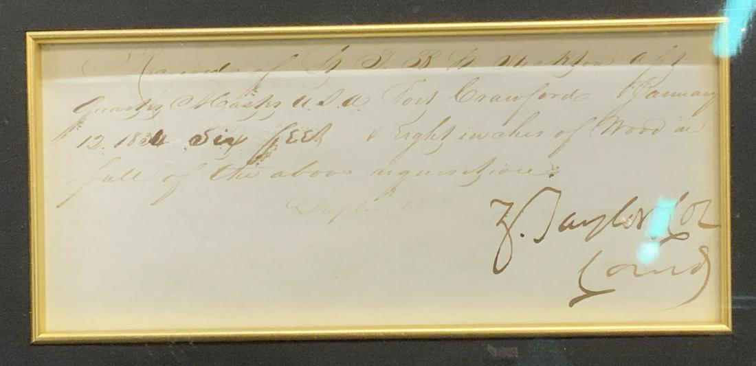 Zachary Taylor Signed Fort Crawford Letter, 1834 (1 of 9)