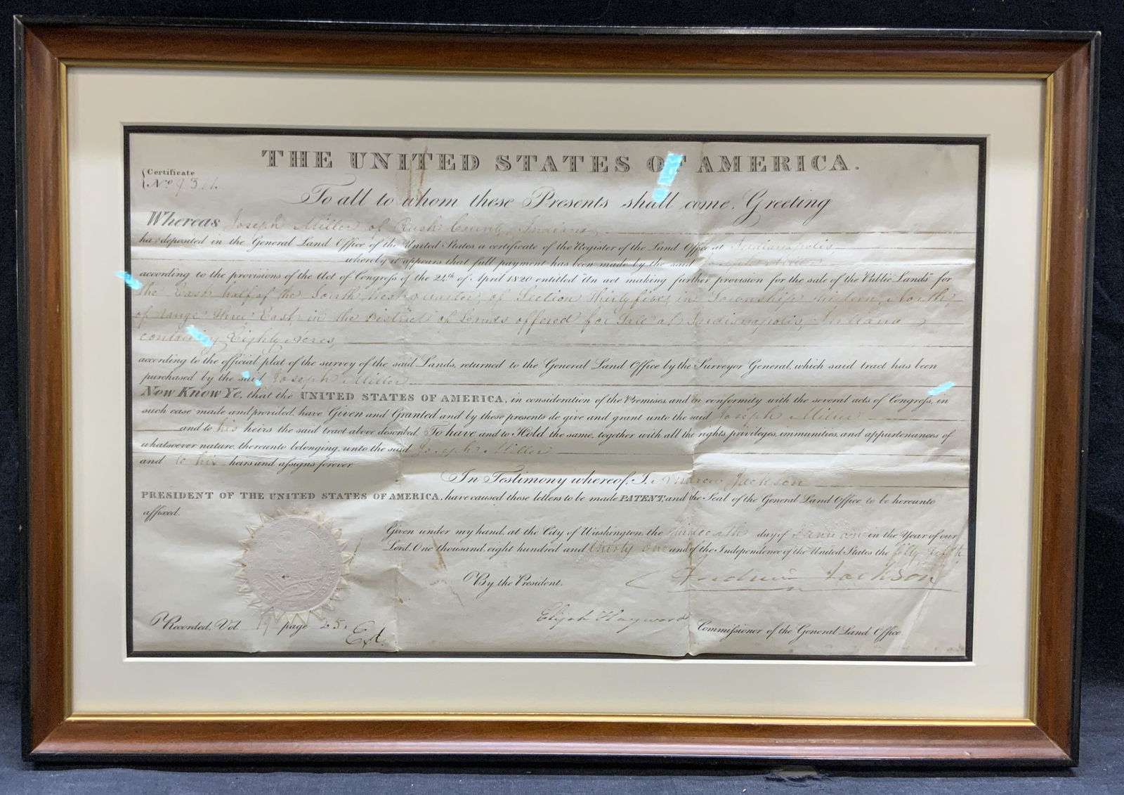 Andrew Jackson Signed As President Doc, 1831 (1 of 8)