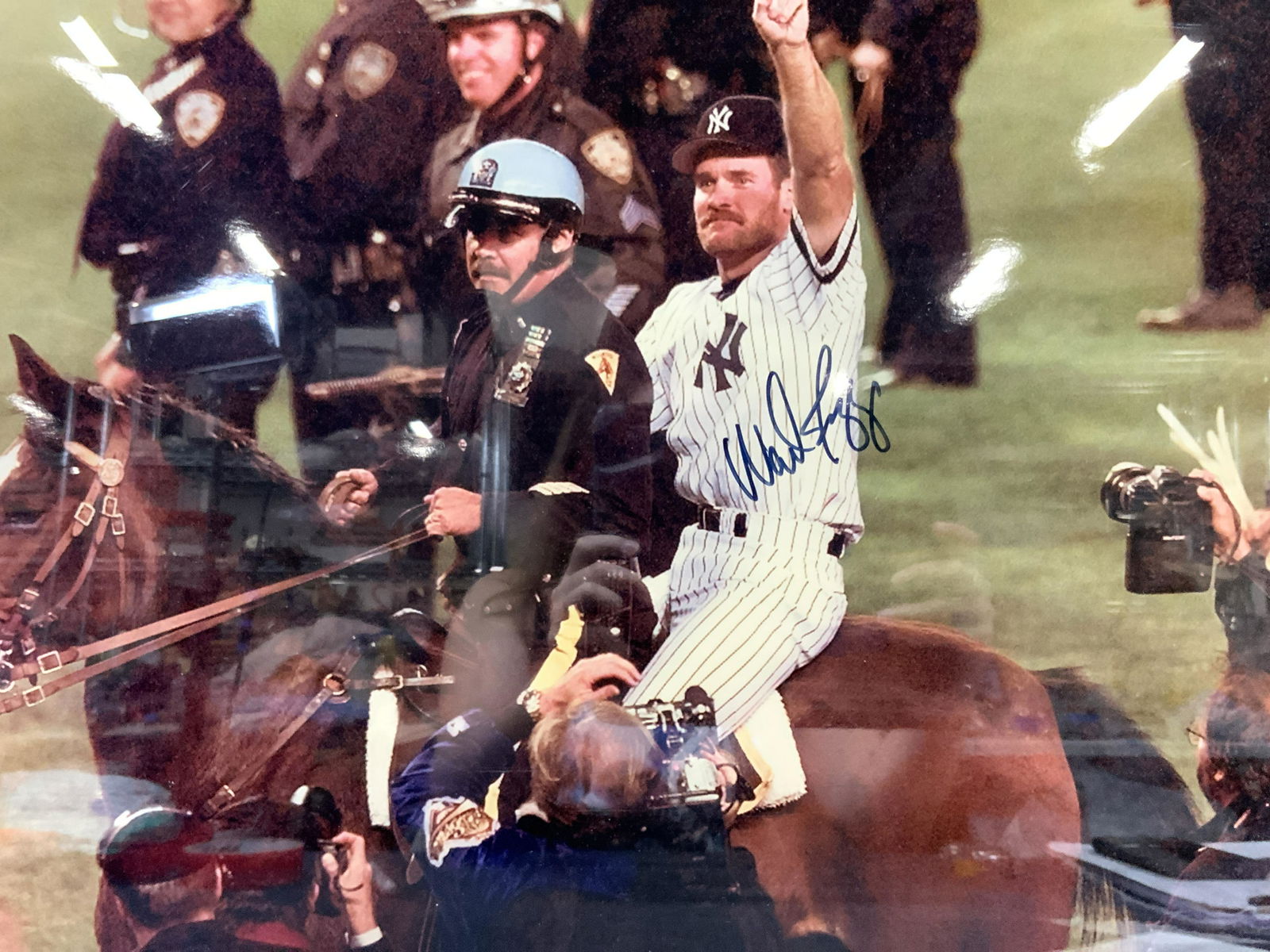Framed WADE BOGGS Signed Colored Photograph (1 of 8)