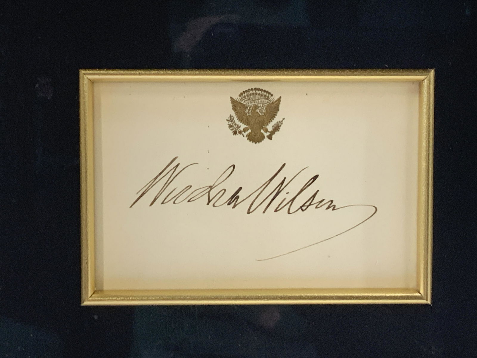 President Woodrow Wilson Sign on Presidential Card (1 of 8)