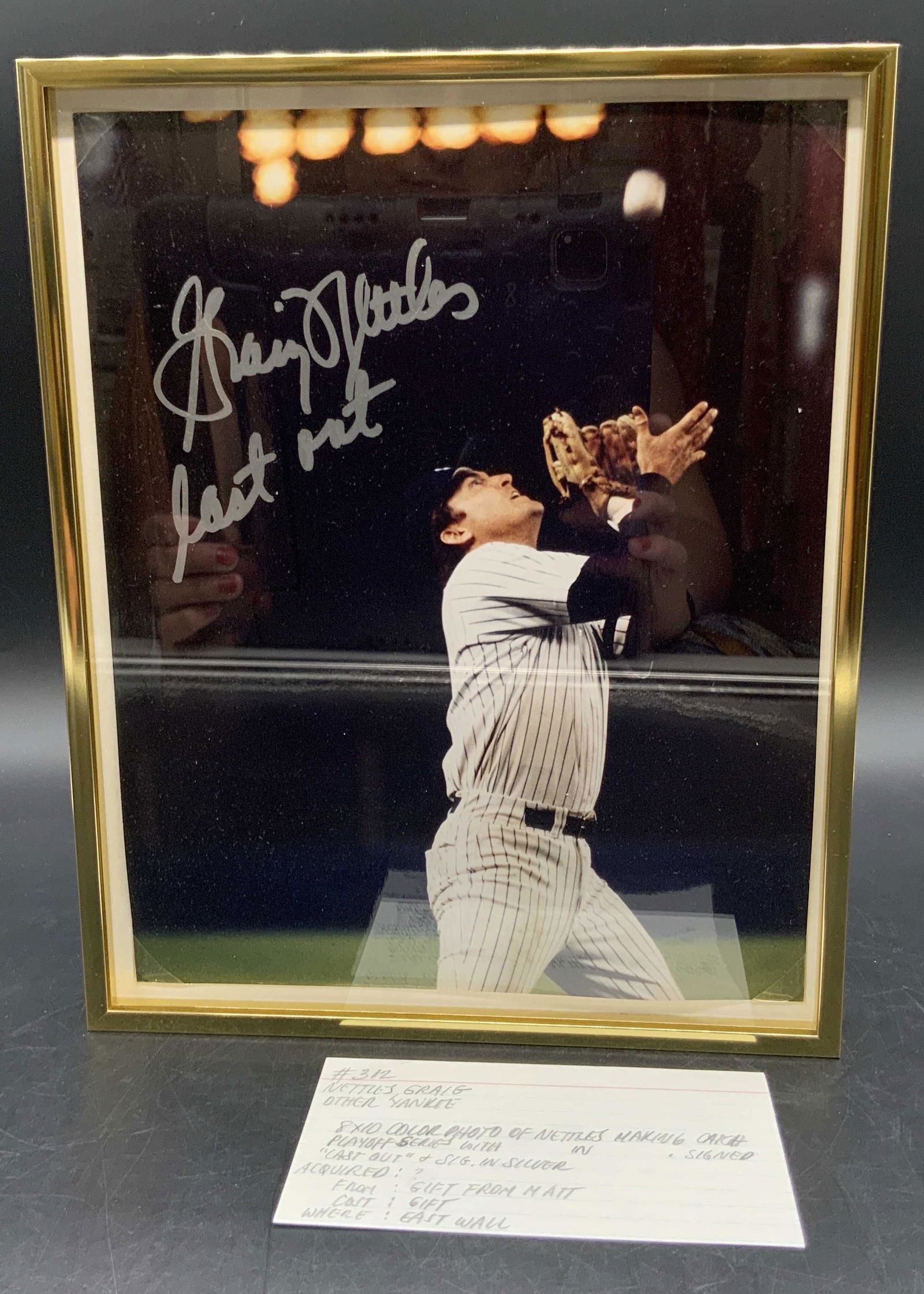 GRAIG NETTLES Autographed Last Out Photo, Yankees (1 of 12)