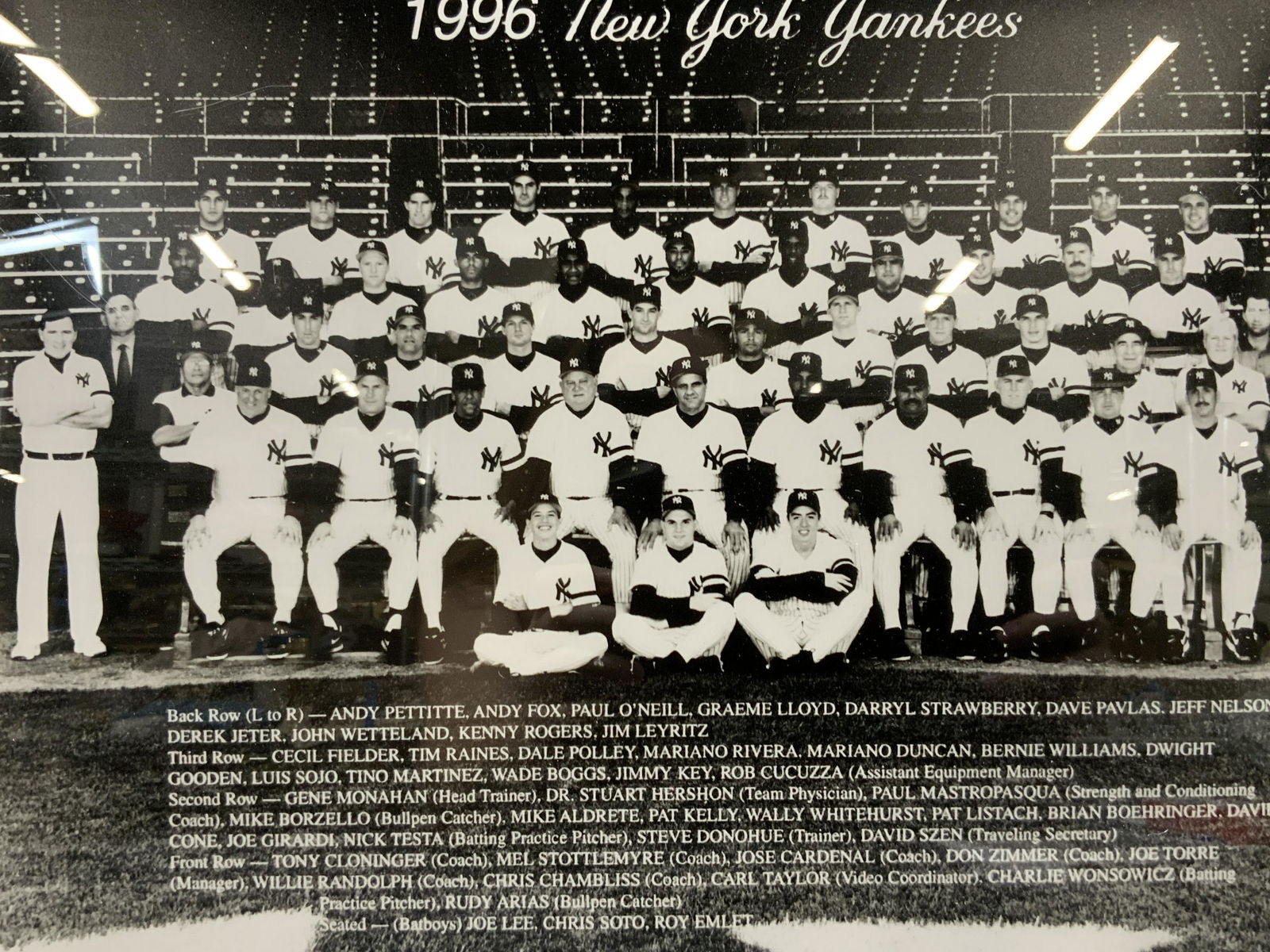 Framed 1996 NY Yankees Team Photograph (1 of 7)