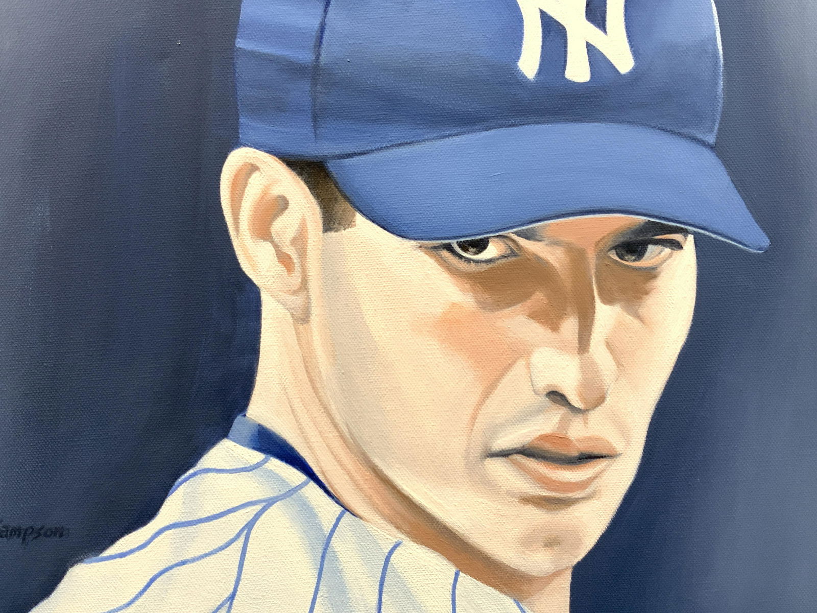 Sampson Bowers Sgnd Andy Pettitte Yankee Painting (1 of 8)