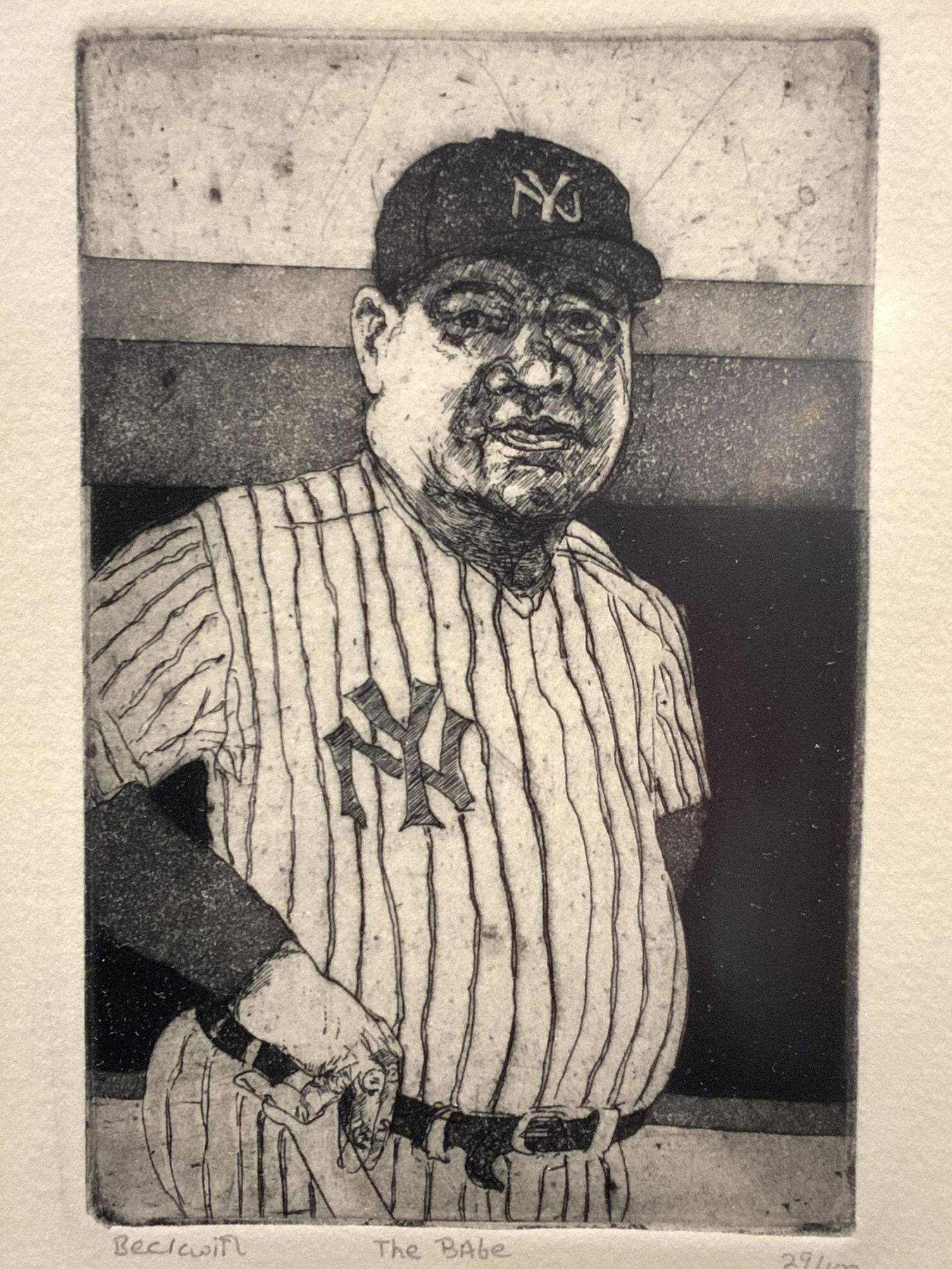 Signed Limited Edition The Babe Plate Etching (1 of 8)