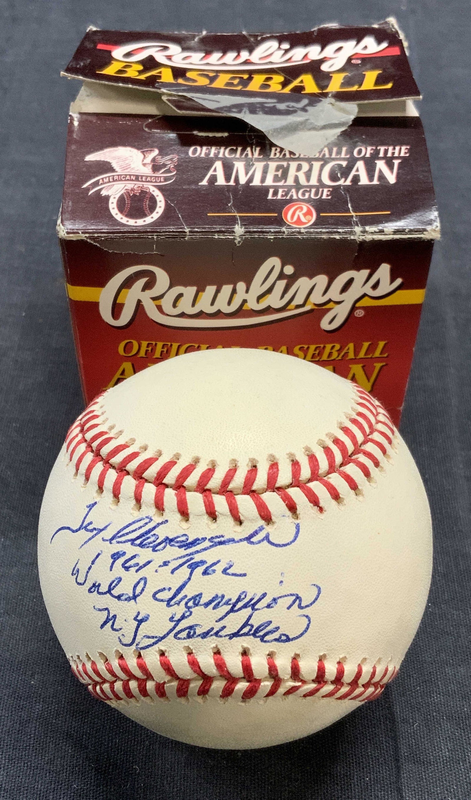 Signed Tex Clevenger Baseball, NY Yankees (1 of 6)