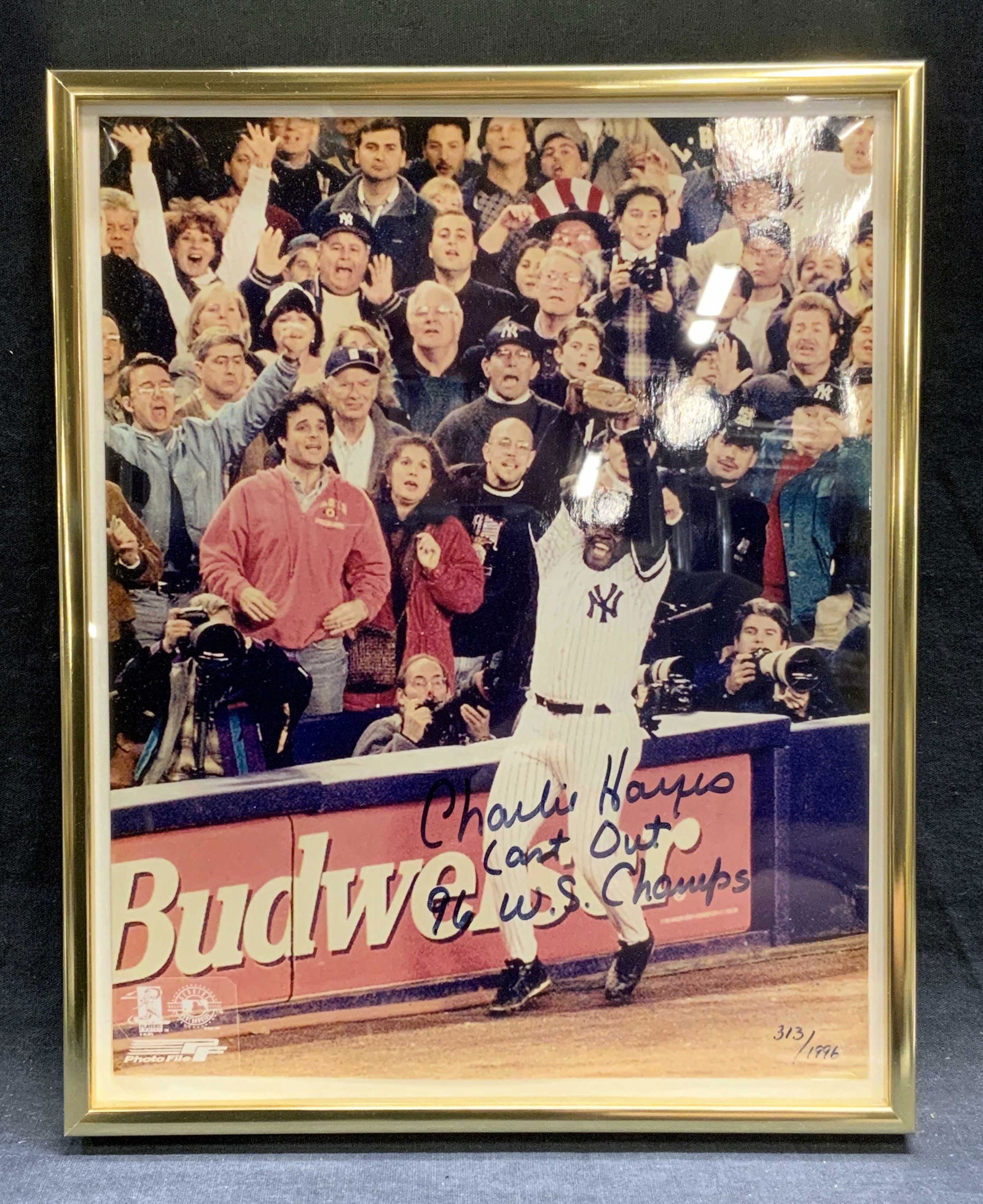 Signed Charlie Hayes 1996 World Series Photograph (1 of 8)