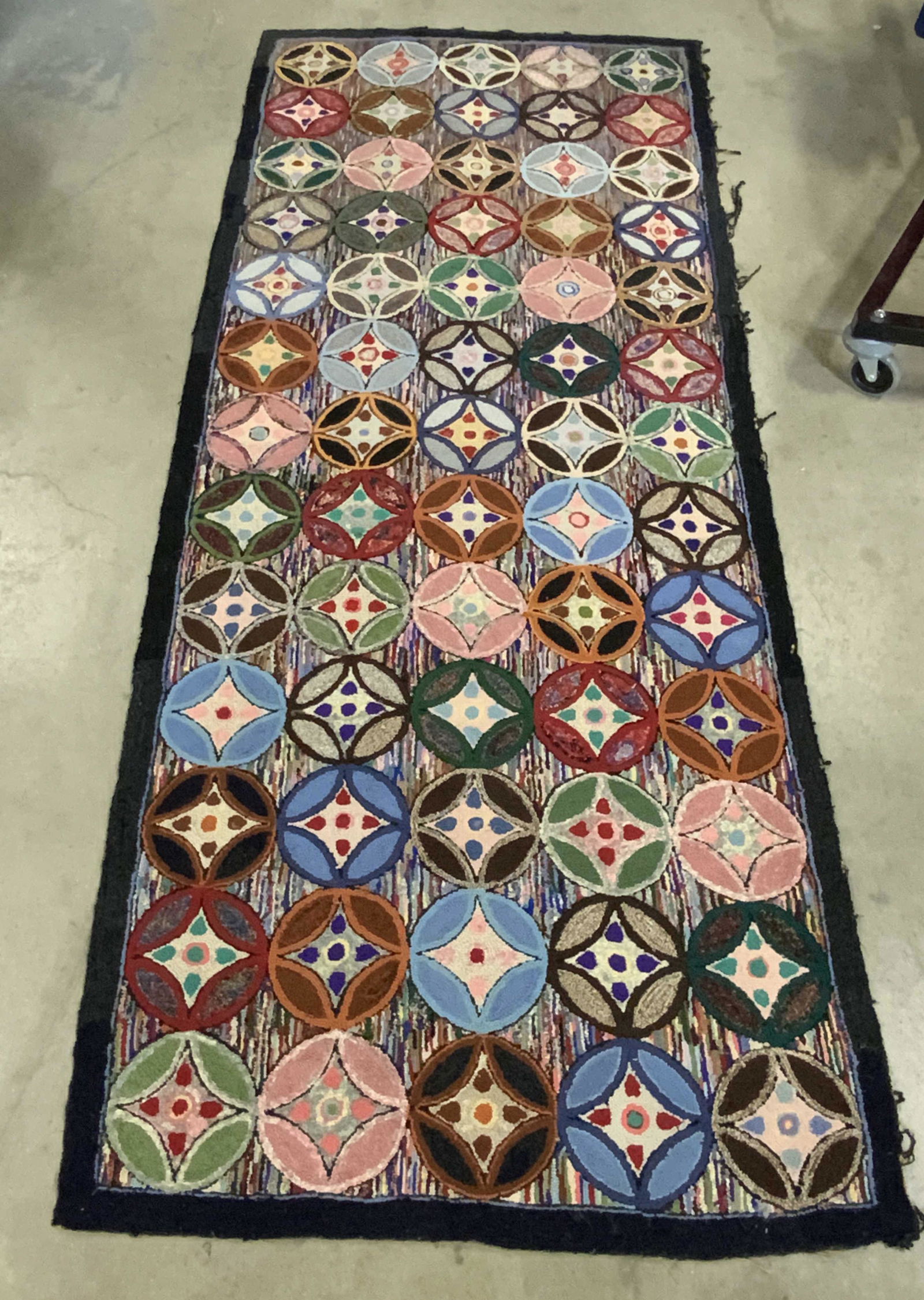 Vintage Multicolored Hooked Rug (1 of 11)