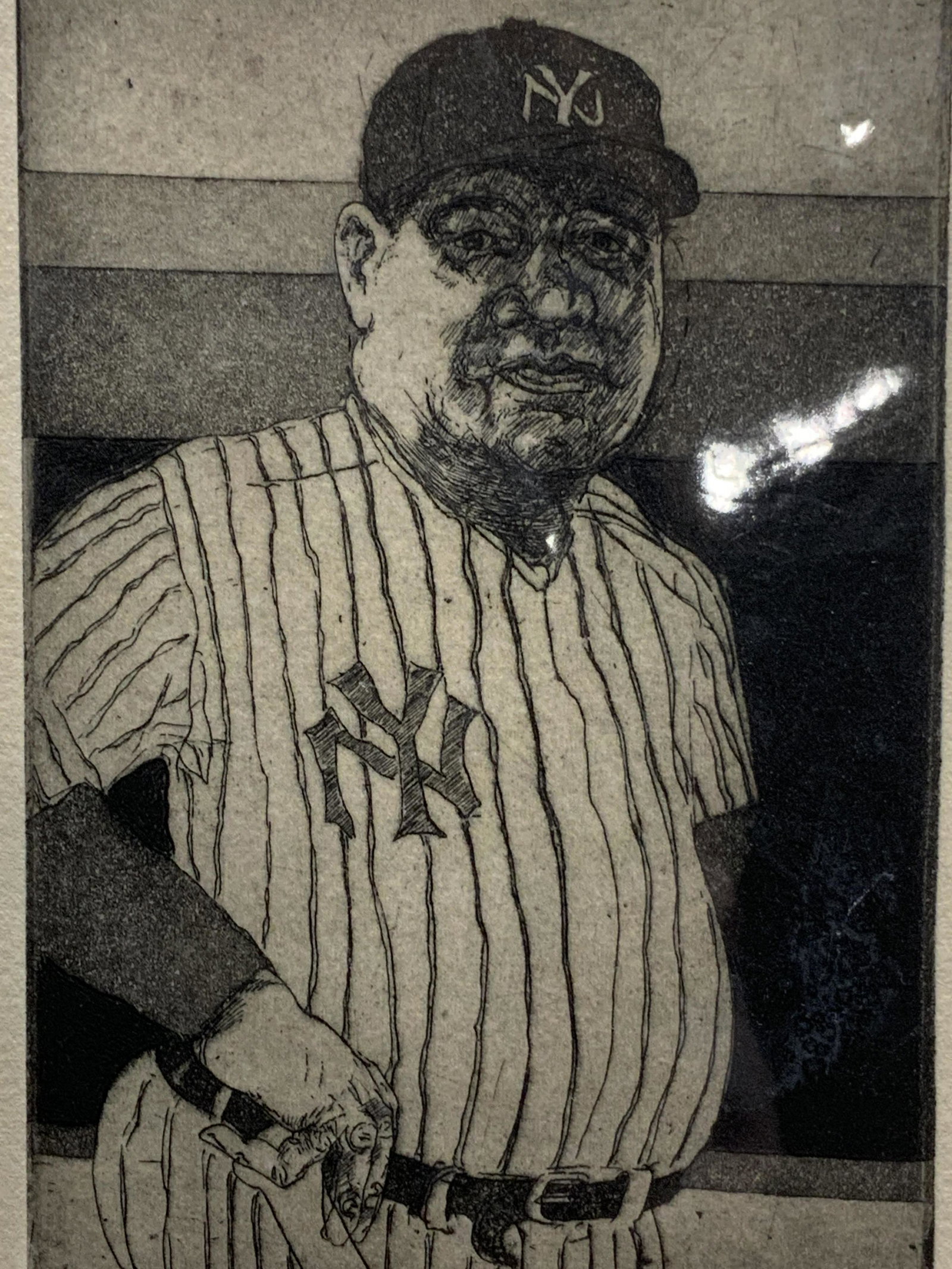 Signed Beckwill Babe Ruth Ltd Edt Etching (1 of 6)