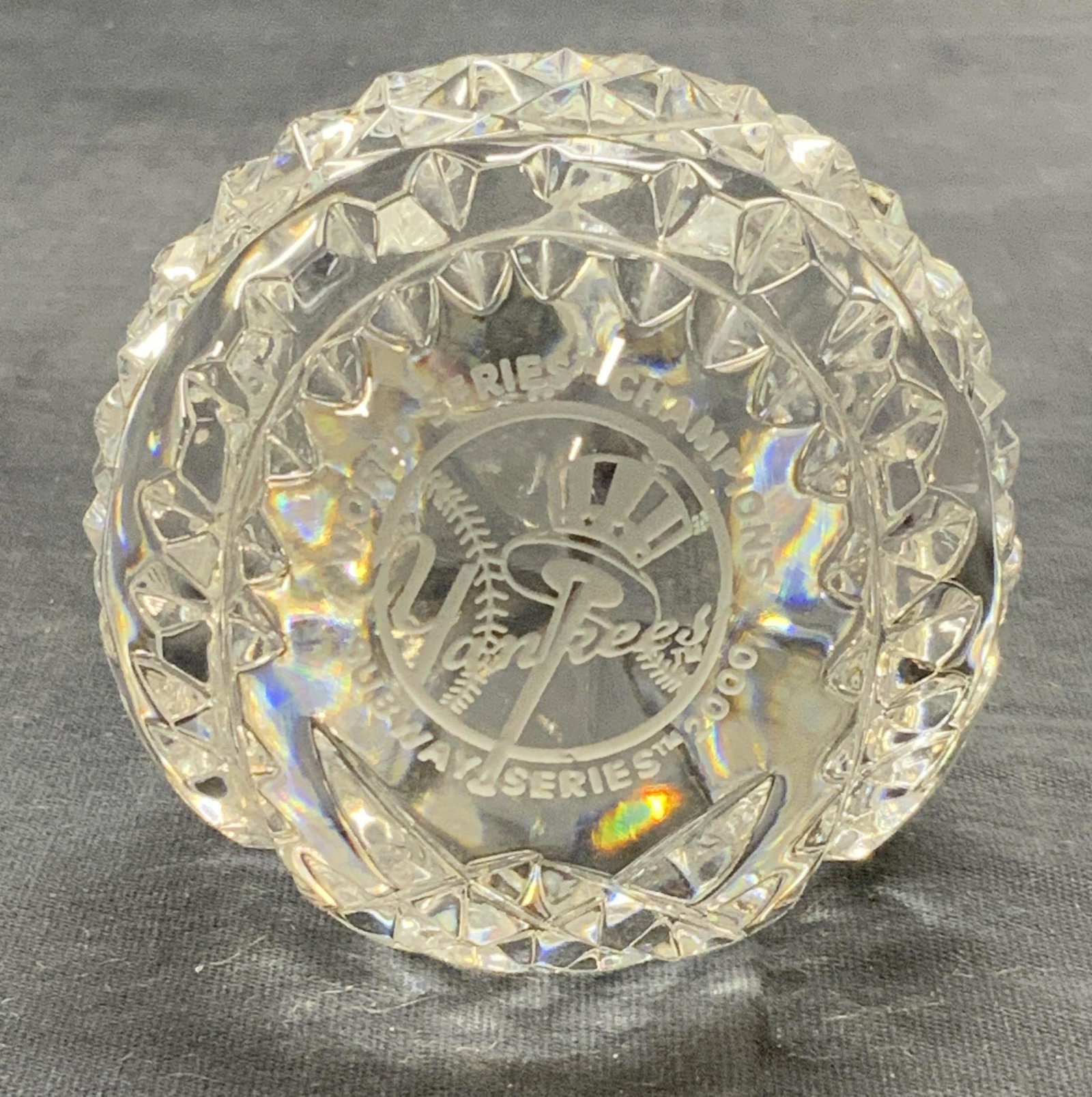 Waterford Yankees World Series Crystal Baseball (1 of 7)