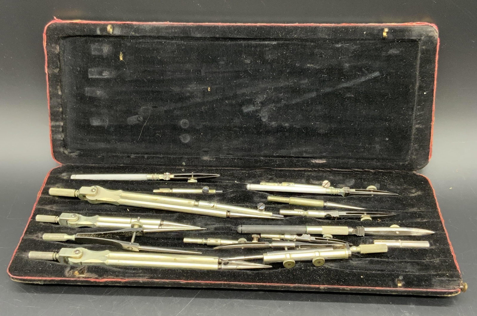 RIEFLER Vintage Drawing Instruments W/ Case (1 of 15)