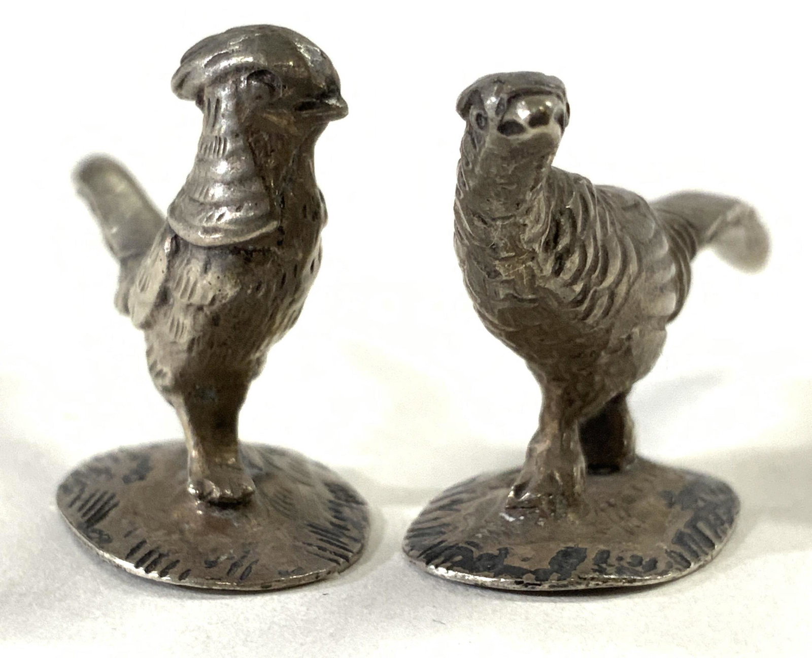 800 Lot 2 Sterling Silver Pheasant Figures (1 of 6)