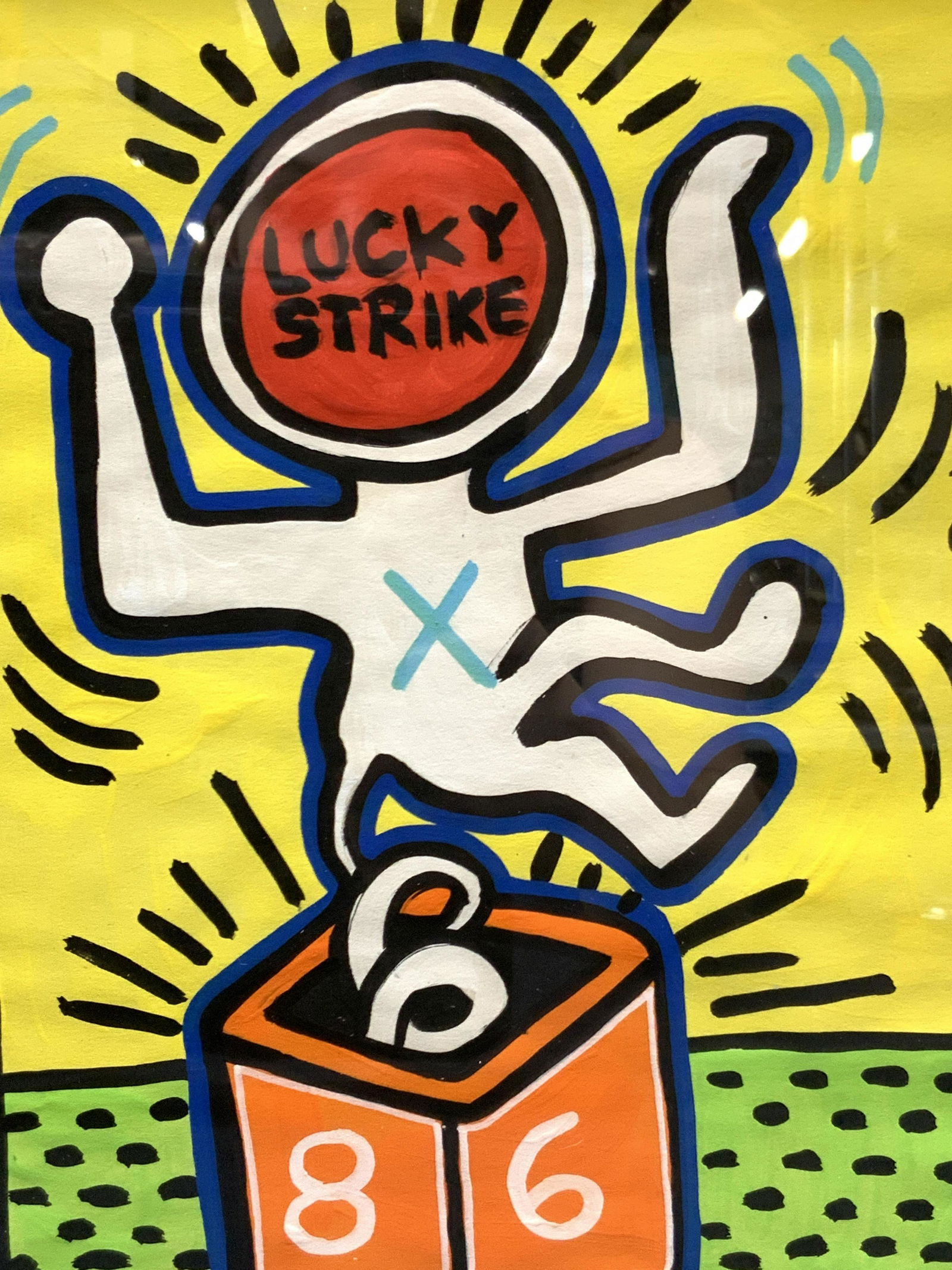 ATTR KEITH HARING Signed Gouache On Paper (1 of 8)