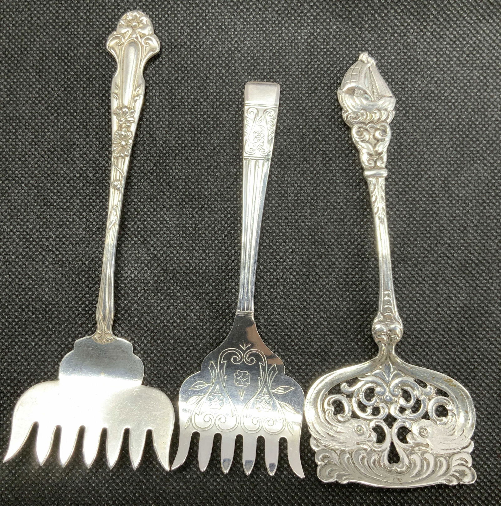 Lot3 Antique Sterling Silver/.800 Silver Forks (1 of 9)