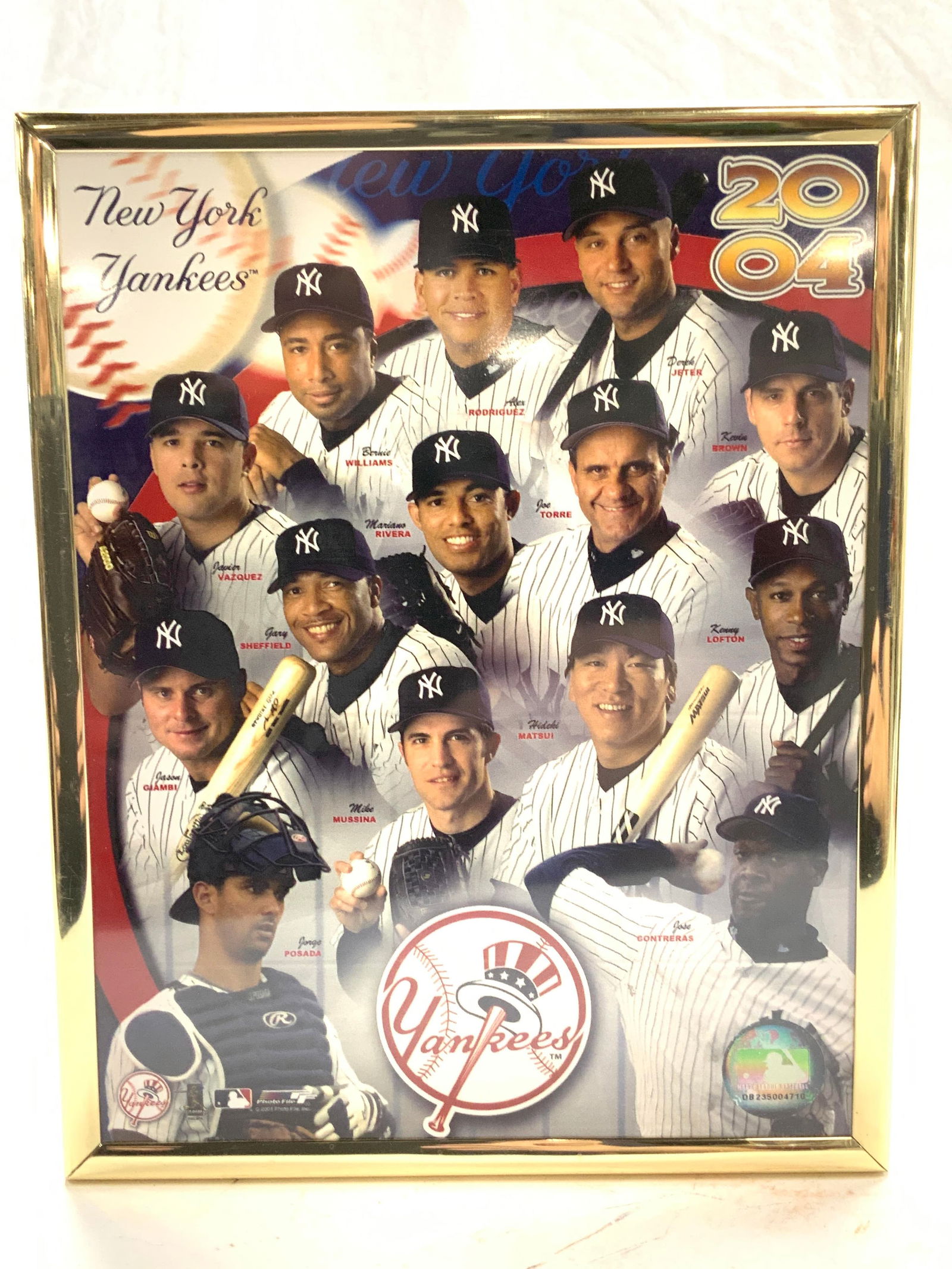 2004 NY Yankees Official MLB Framed Lithograph (1 of 7)
