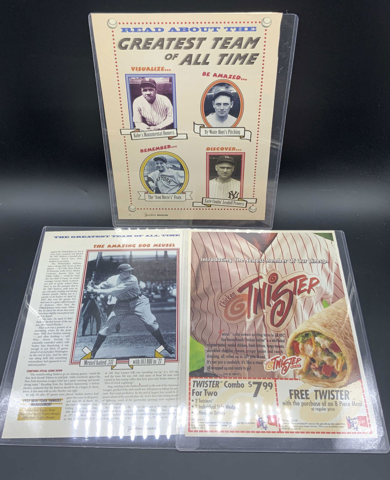 Lot 3 Collectible Baseball Ephemera, YANKEES (1 of 13)