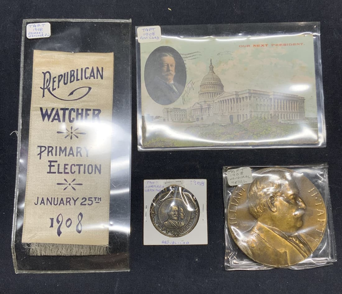 Lot 4 H Taft 1908 Presidential Memorabilia (1 of 10)