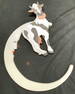 Lot 2 Ltd Ed Sign Moon and Cow Wood Home Decor