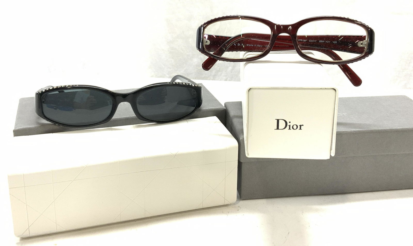 Lot 2 PRADA Sunglasses & Sunglasses in DIOR Box (1 of 12)