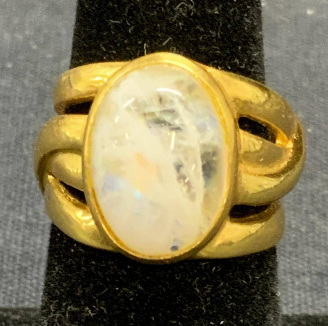 Julie Vos Gold Tone Crystal Statement Ring (1 of 6)