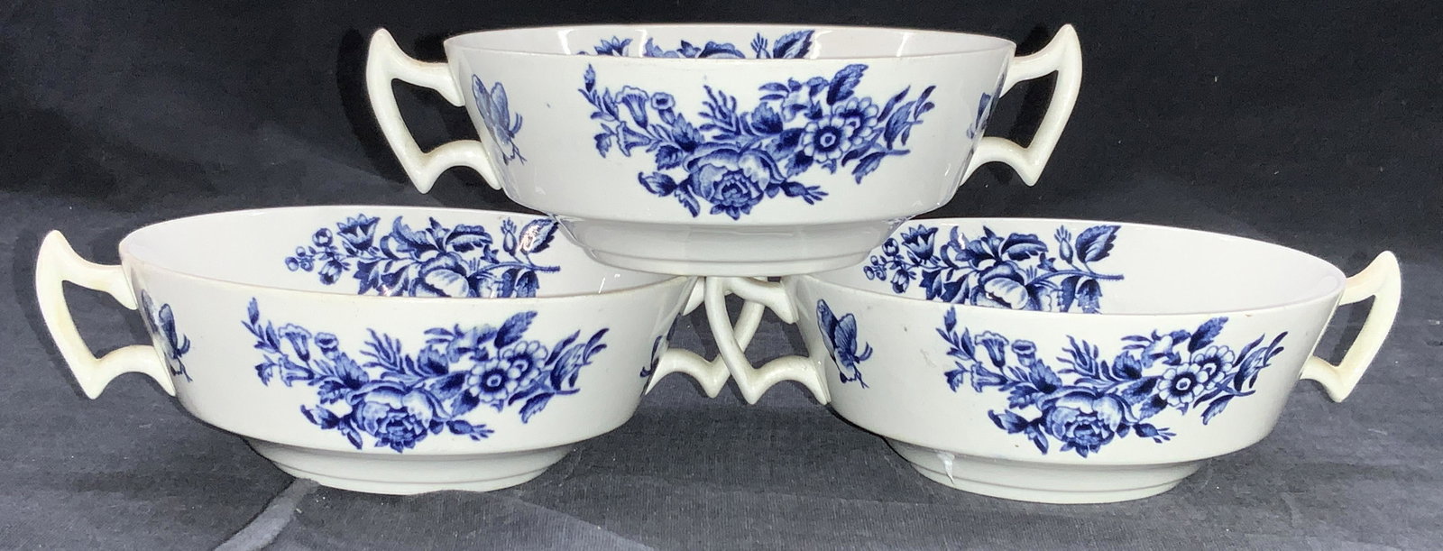 Booths Blue Peony Ceramic Cups, England (1 of 6)