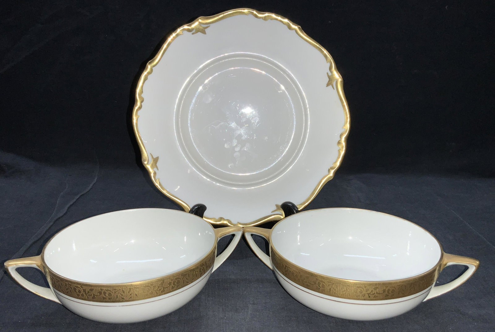 Thomas & Reichenbach 22 K Gilt Porcelain Dish Set (1 of 7)