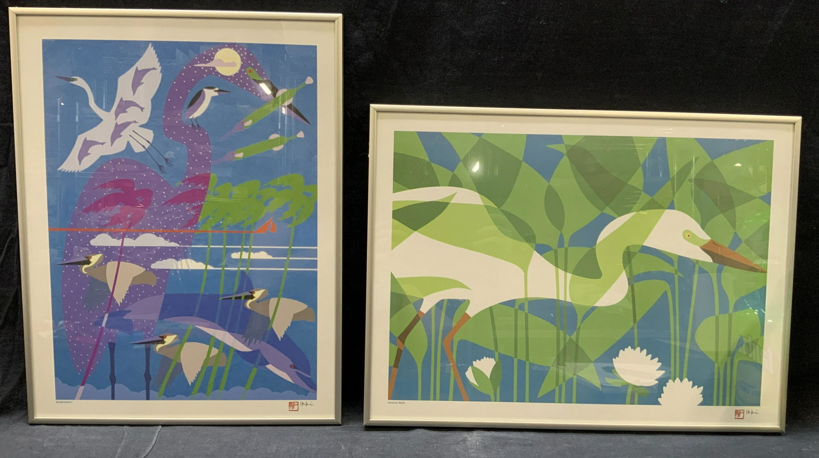 2 Ikki Matsumoto Crane Lithographs (1 of 7)