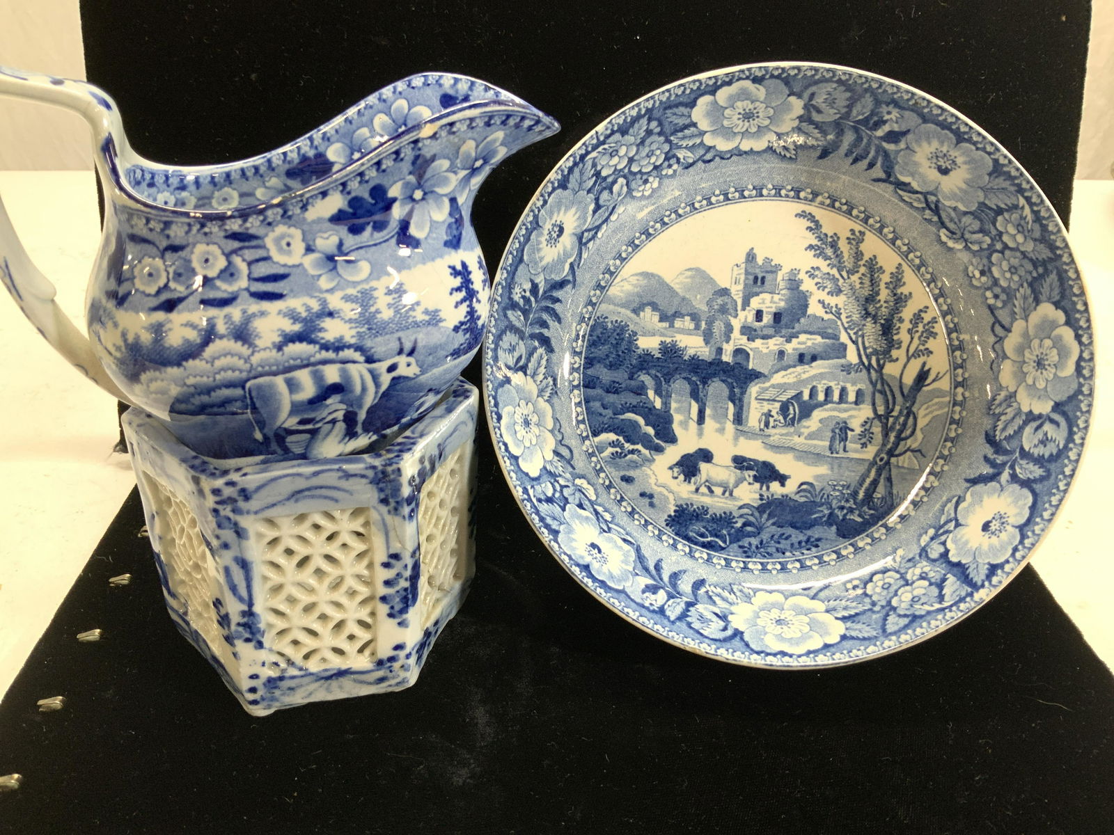 3 Antique R. Hamilton Ruined Castle Porcelainware (1 of 9)