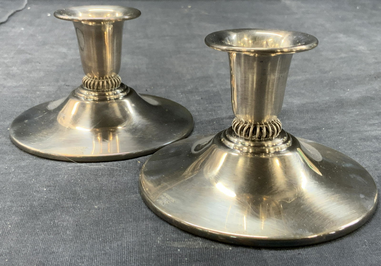 2 Silver Plate Candle Holders, Denmark (1 of 7)
